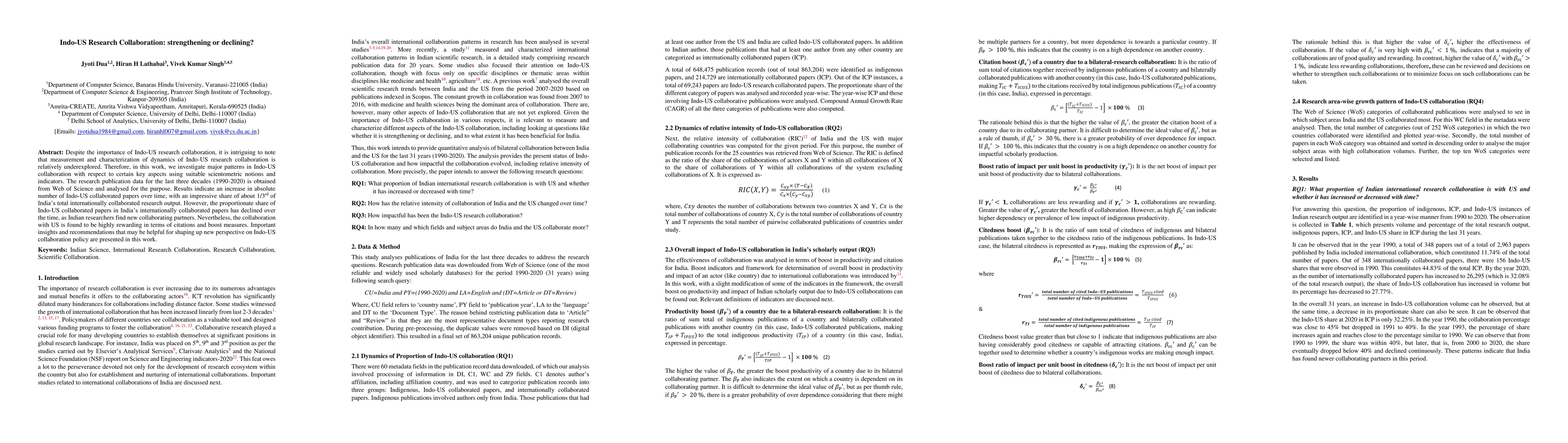 Thumbnail for Indo-US Research Collaboration: strengthening or declining?