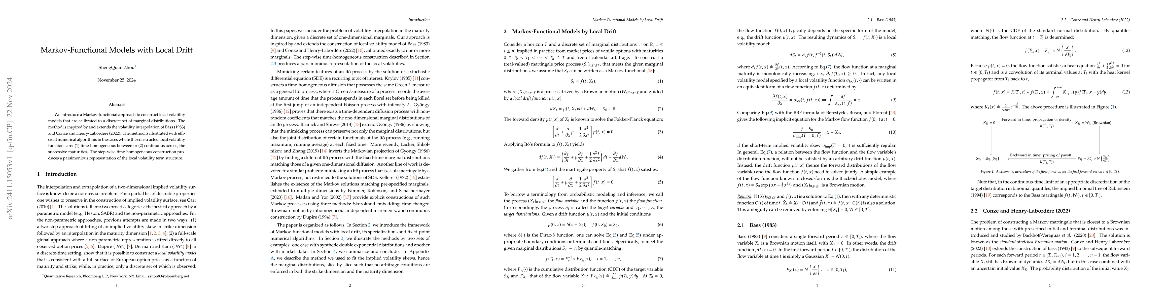 Thumbnail for Markov-Functional Models with Local Drift