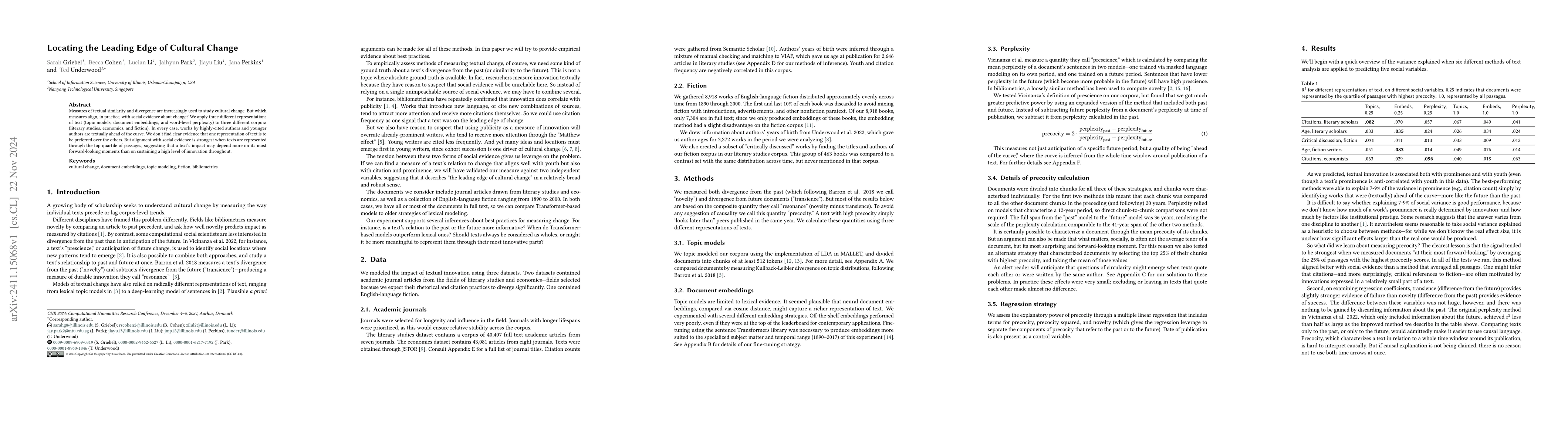 Thumbnail for Locating the Leading Edge of Cultural Change