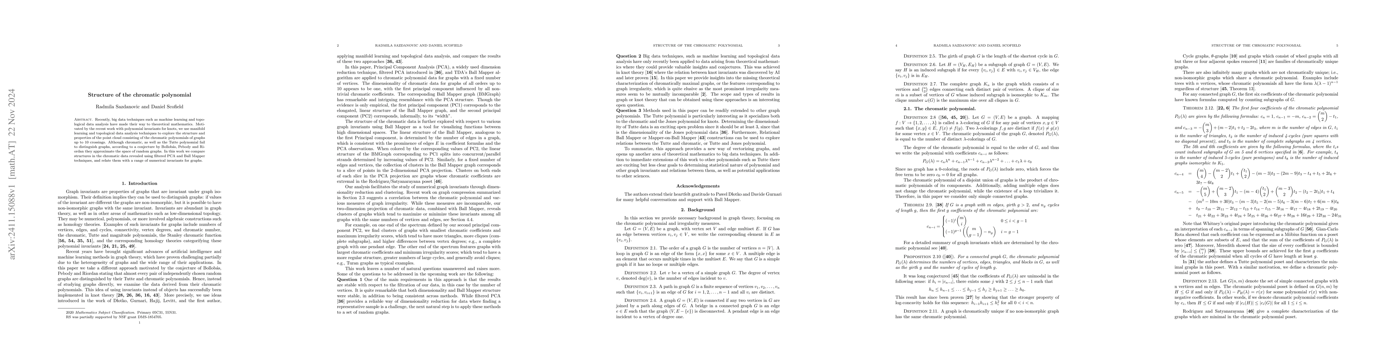 Thumbnail for Structure of the chromatic polynomial
