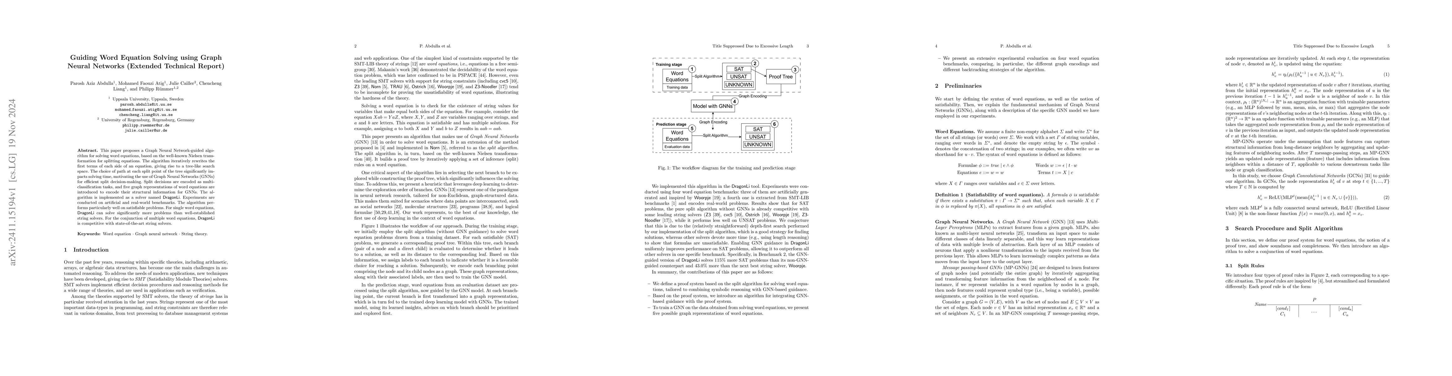 Thumbnail for Guiding Word Equation Solving using Graph Neural Networks (Extended
  Technical Report)