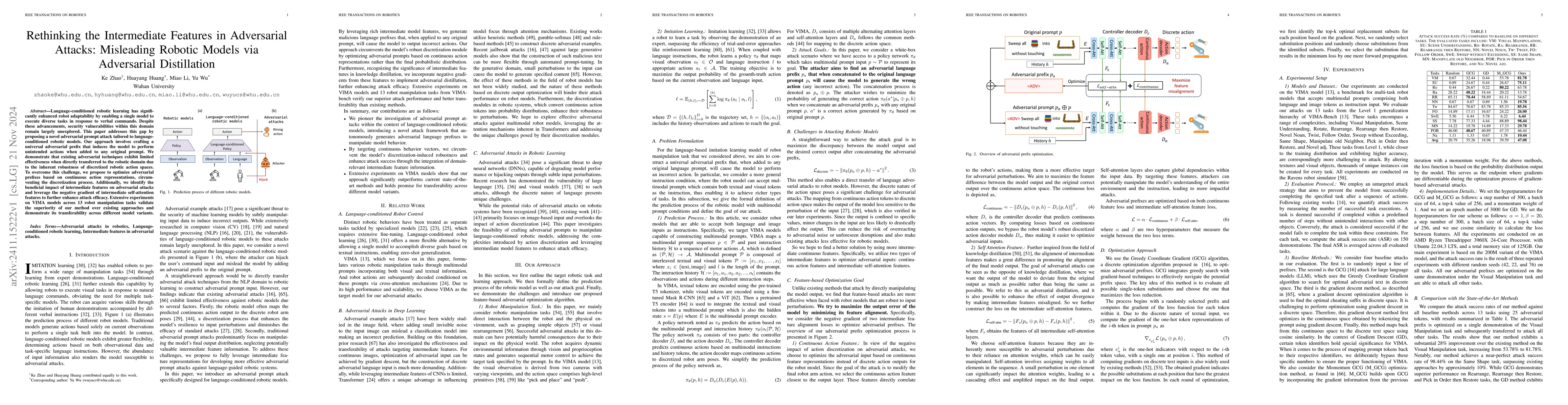 Thumbnail for Rethinking the Intermediate Features in Adversarial Attacks: Misleading
  Robotic Models via Adversarial Distillation