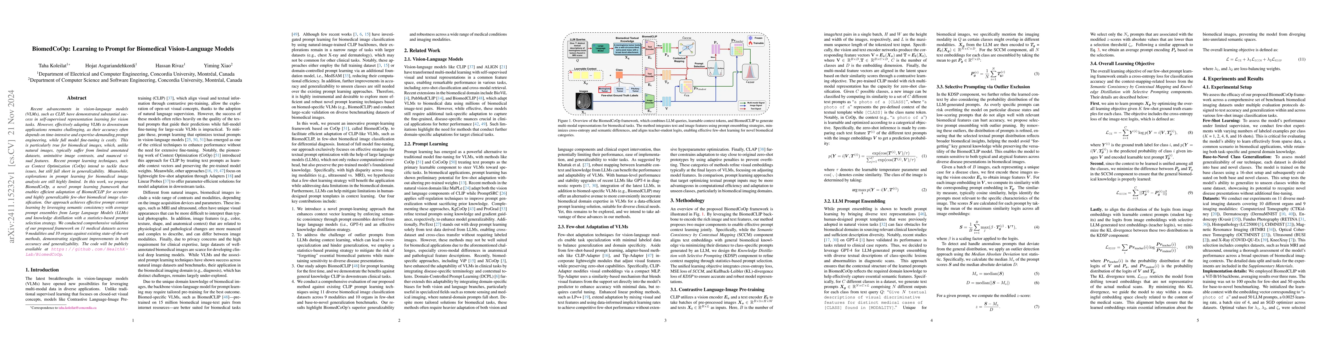 Thumbnail for BiomedCoOp: Learning to Prompt for Biomedical Vision-Language Models
