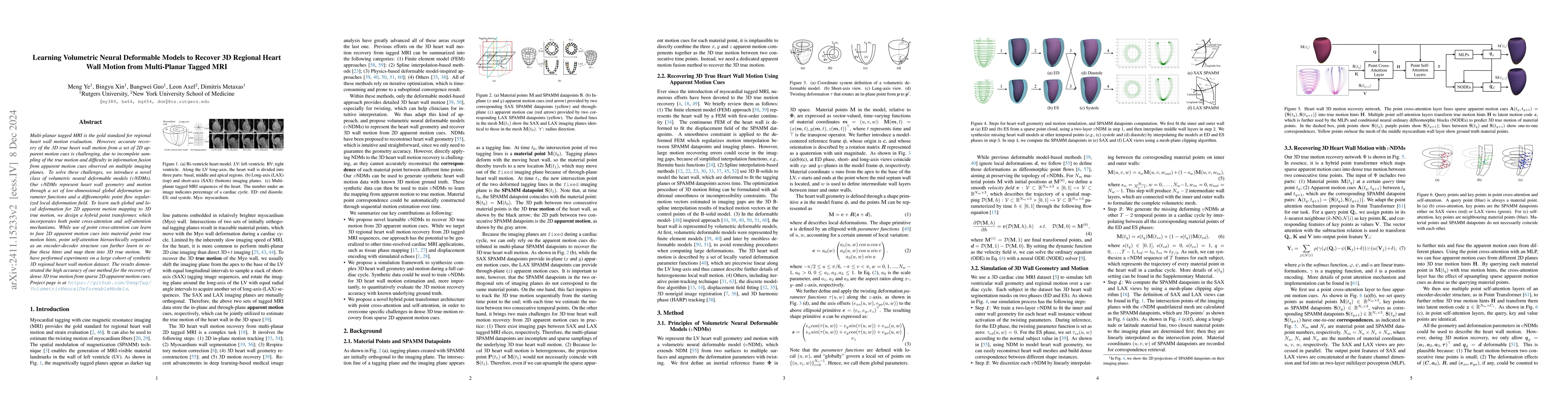 Thumbnail for Learning Volumetric Neural Deformable Models to Recover 3D Regional
  Heart Wall Motion from Multi-Planar Tagged MRI