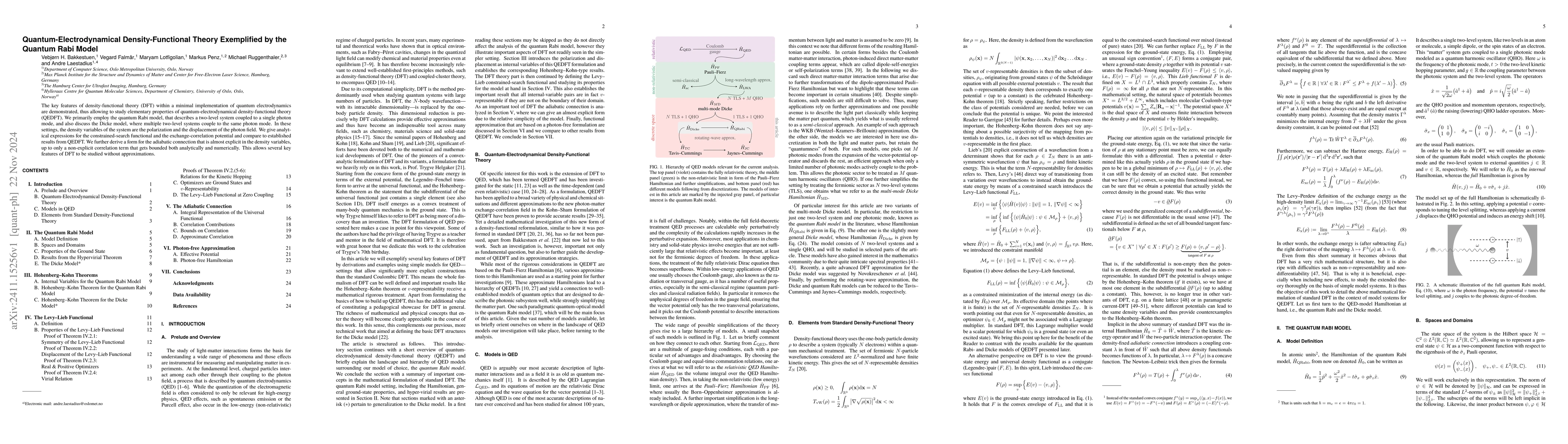 Thumbnail for Quantum-Electrodynamical Density-Functional Theory Exemplified by the
  Quantum Rabi Model