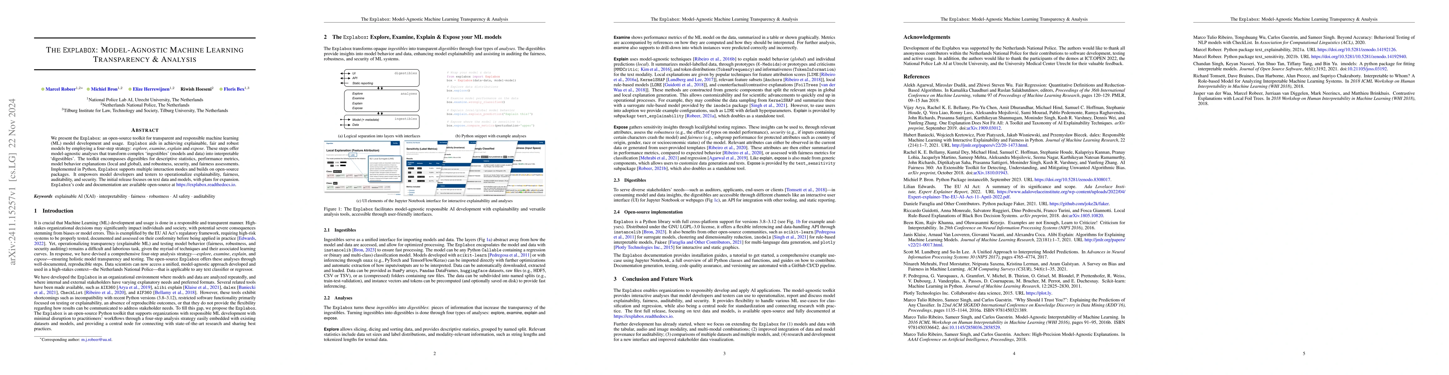 Thumbnail for The Explabox: Model-Agnostic Machine Learning Transparency & Analysis