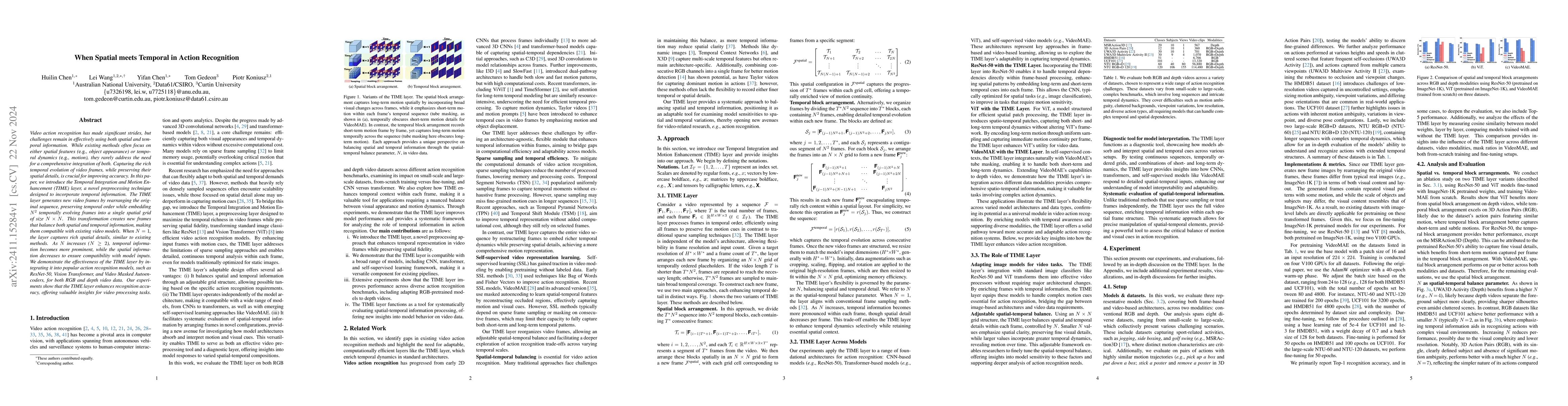 Thumbnail for When Spatial meets Temporal in Action Recognition