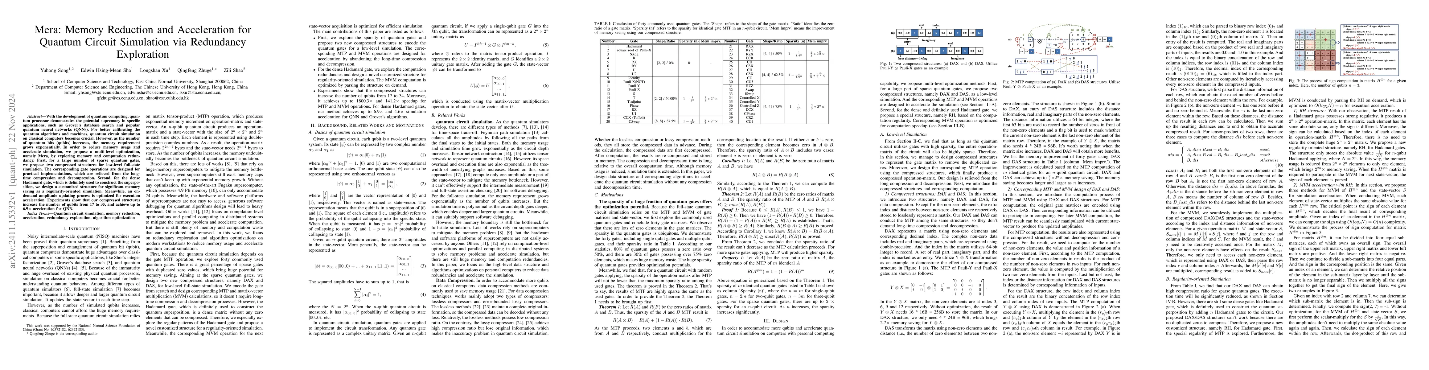 Thumbnail for Mera: Memory Reduction and Acceleration for Quantum Circuit Simulation
  via Redundancy Exploration