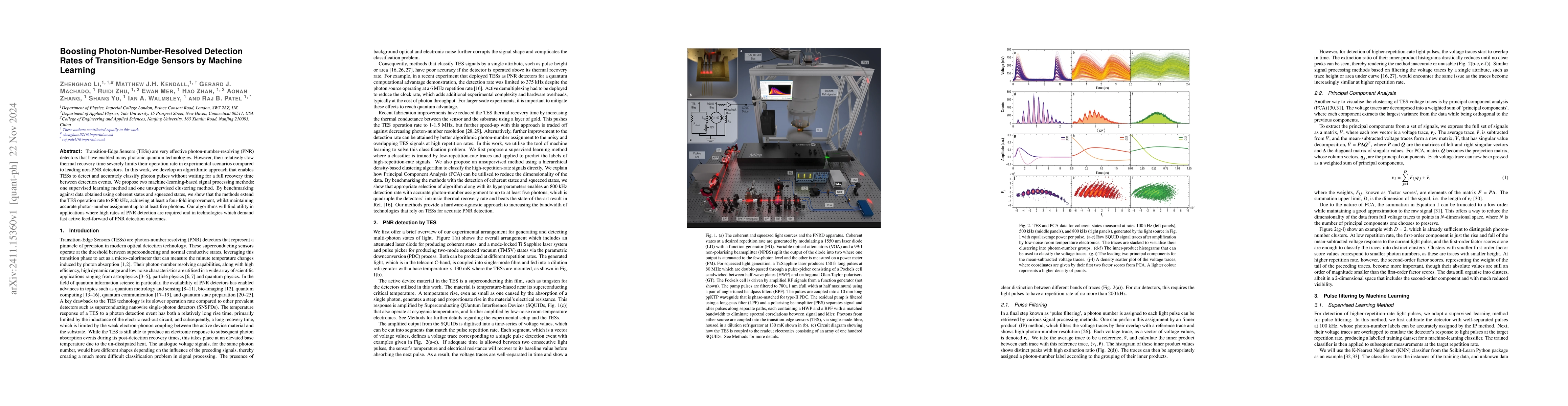 Thumbnail for Boosting Photon-Number-Resolved Detection Rates of Transition-Edge
  Sensors by Machine Learning