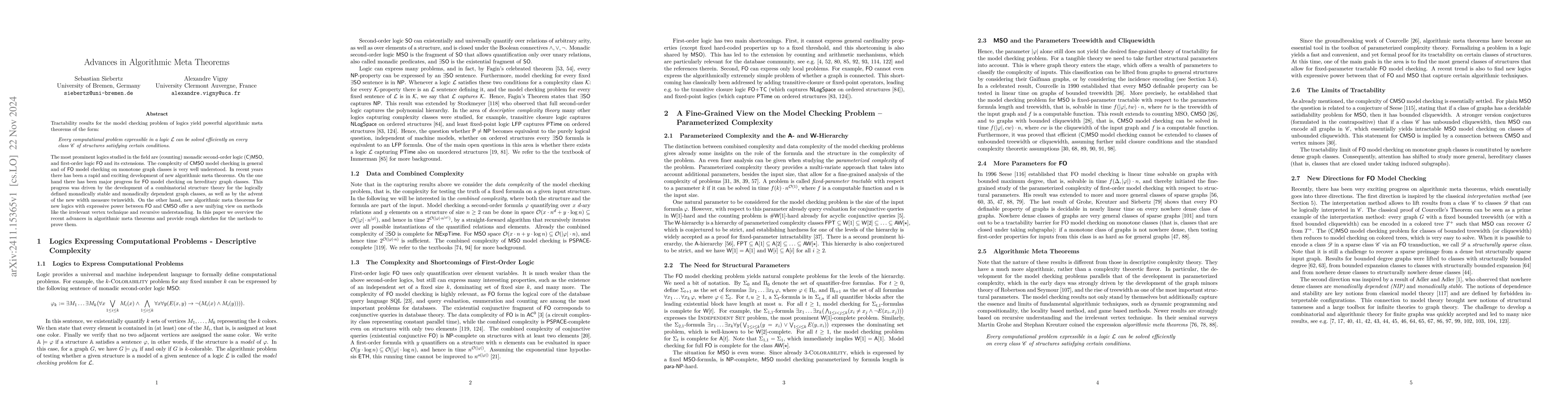 Thumbnail for Advances in Algorithmic Meta Theorems