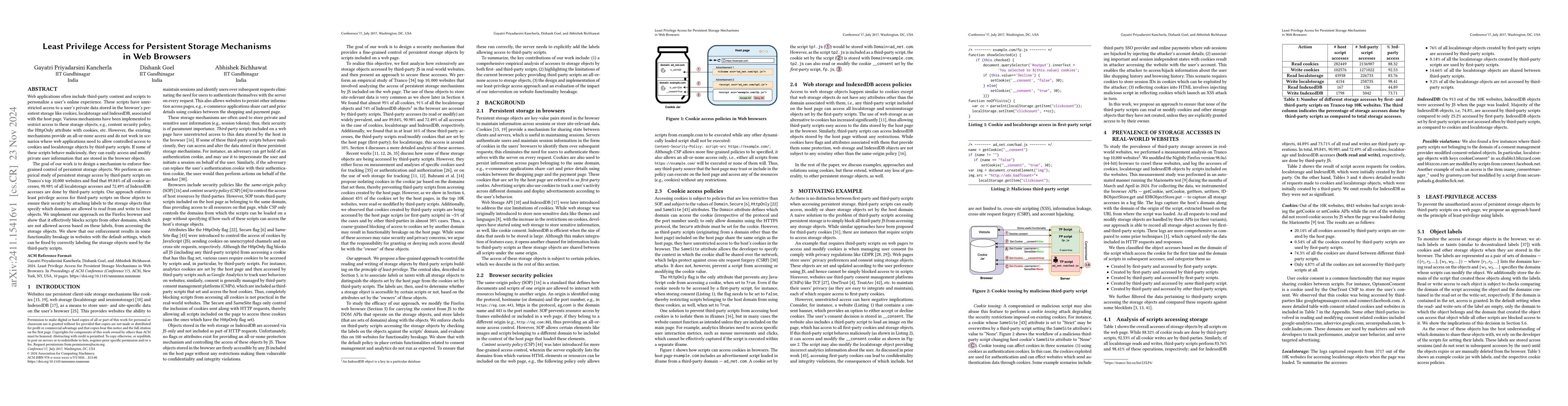 Thumbnail for Least Privilege Access for Persistent Storage Mechanisms in Web Browsers