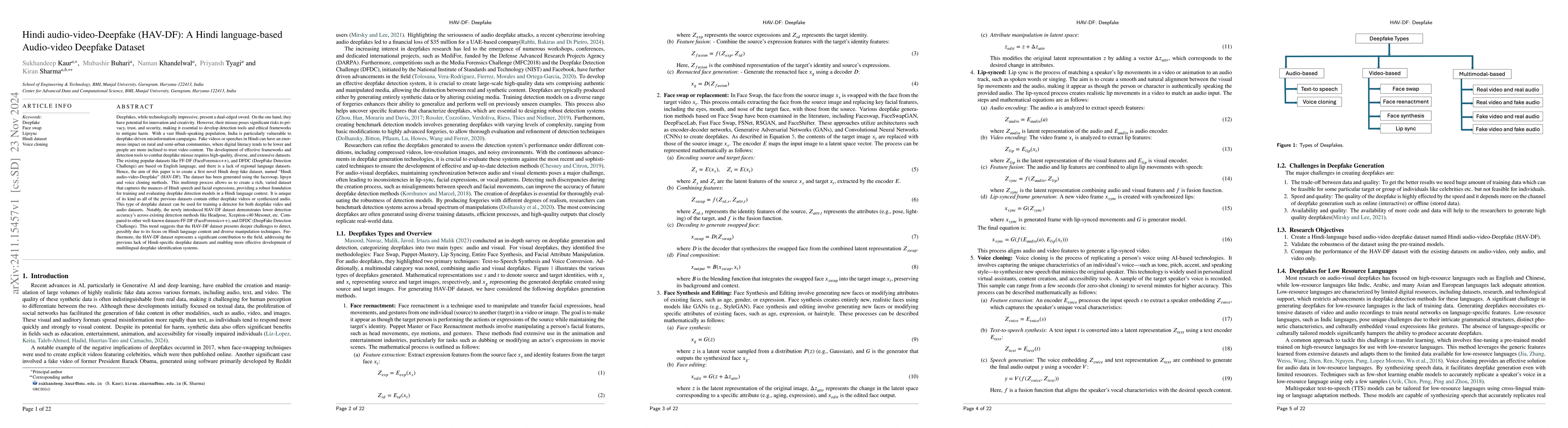 Thumbnail for Hindi audio-video-Deepfake (HAV-DF): A Hindi language-based Audio-video
  Deepfake Dataset