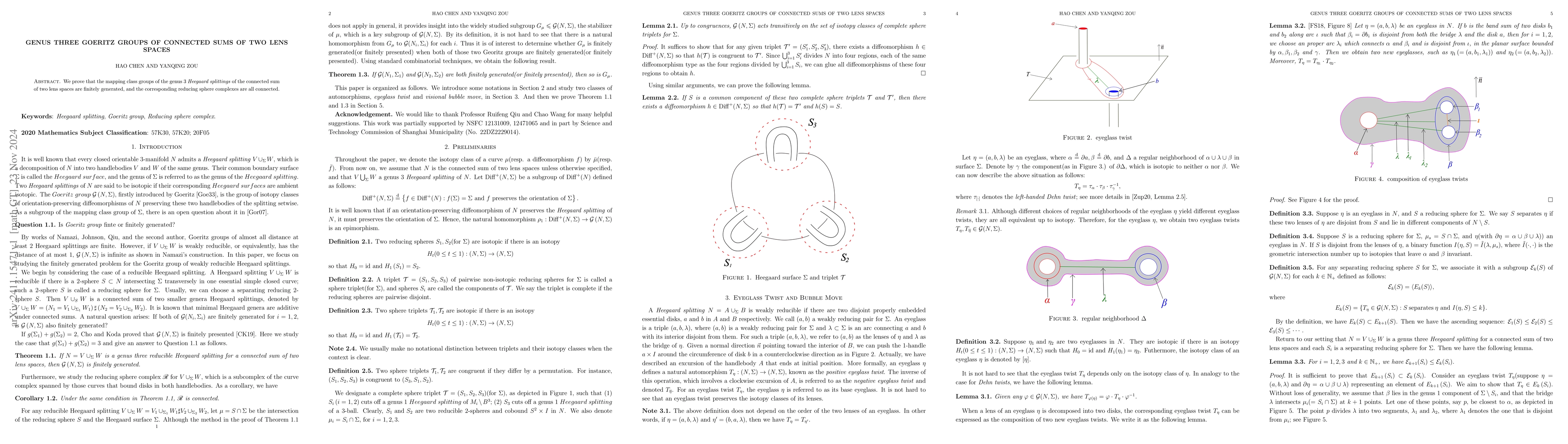 Thumbnail for Genus three Goeritz groups of connected sums of two lens spaces