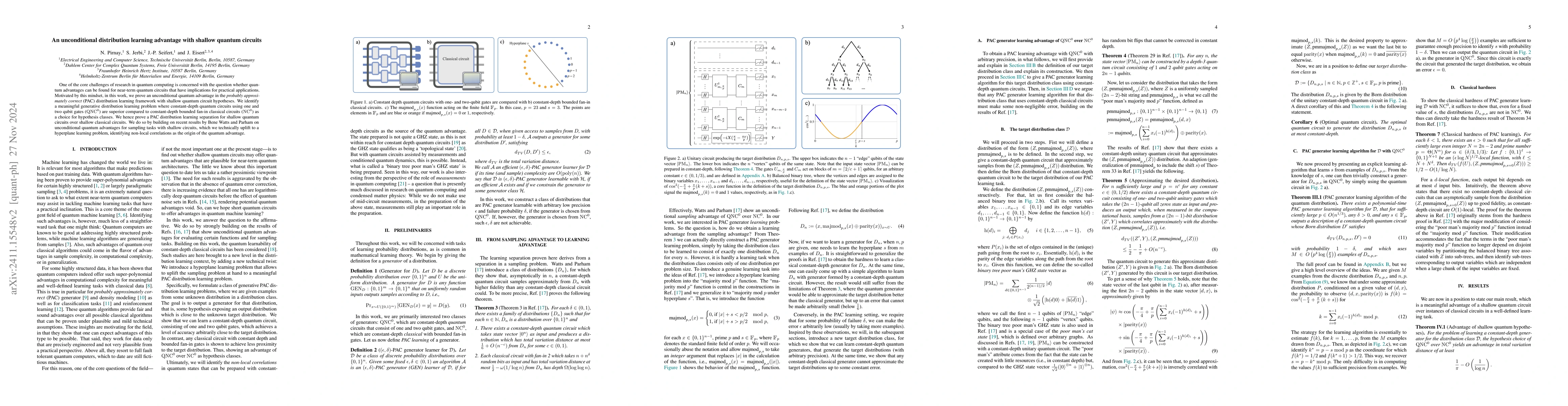 Thumbnail for An unconditional distribution learning advantage with shallow quantum
  circuits