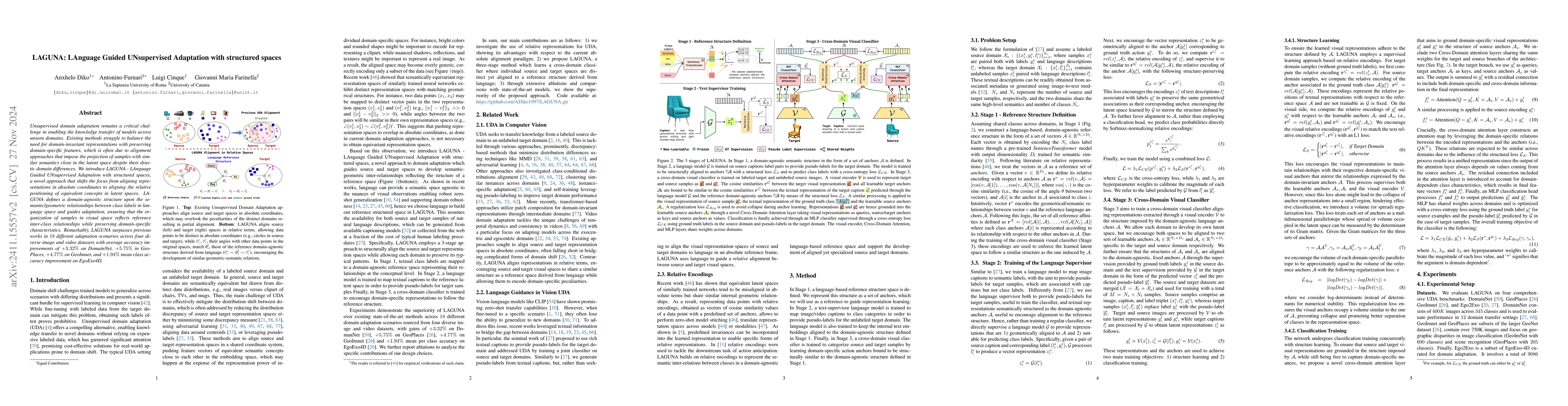 Thumbnail for LAGUNA: LAnguage Guided UNsupervised Adaptation with structured spaces