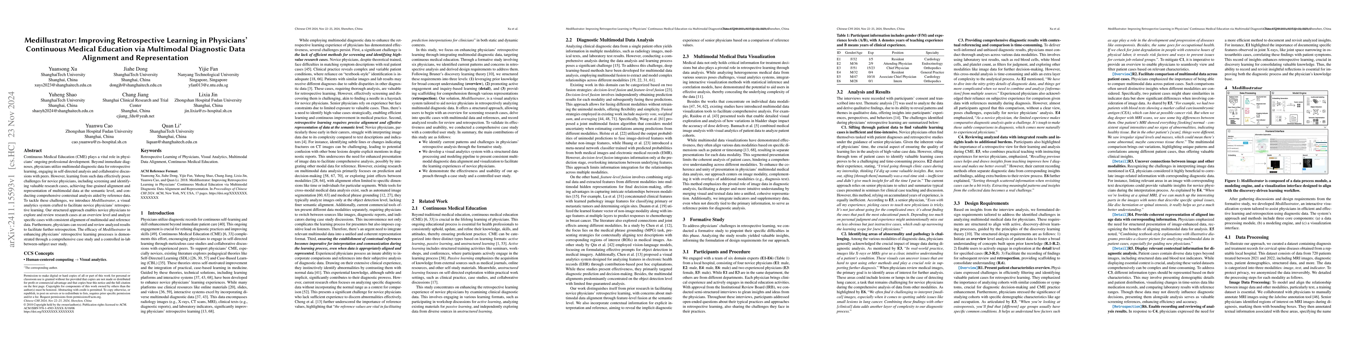Thumbnail for Medillustrator: Improving Retrospective Learning in Physicians'
  Continuous Medical Education via Multimodal Diagnostic Data Alignment and
  Representation