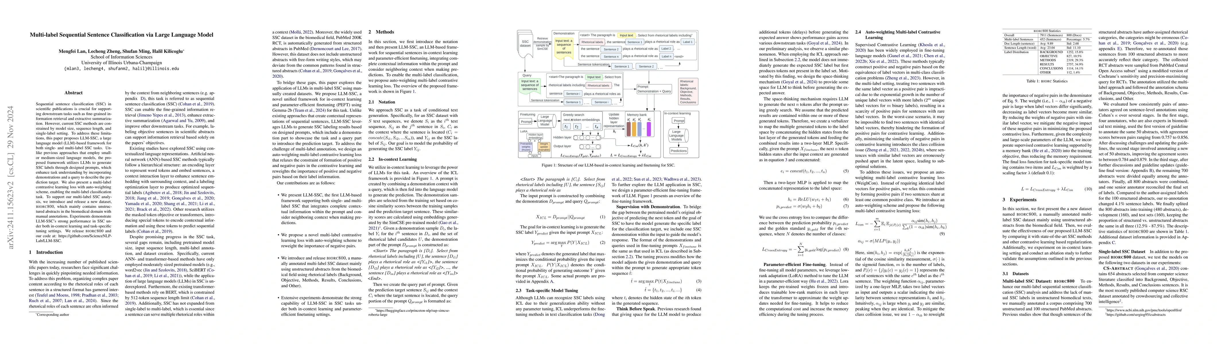 Thumbnail for Multi-label Sequential Sentence Classification via Large Language Model