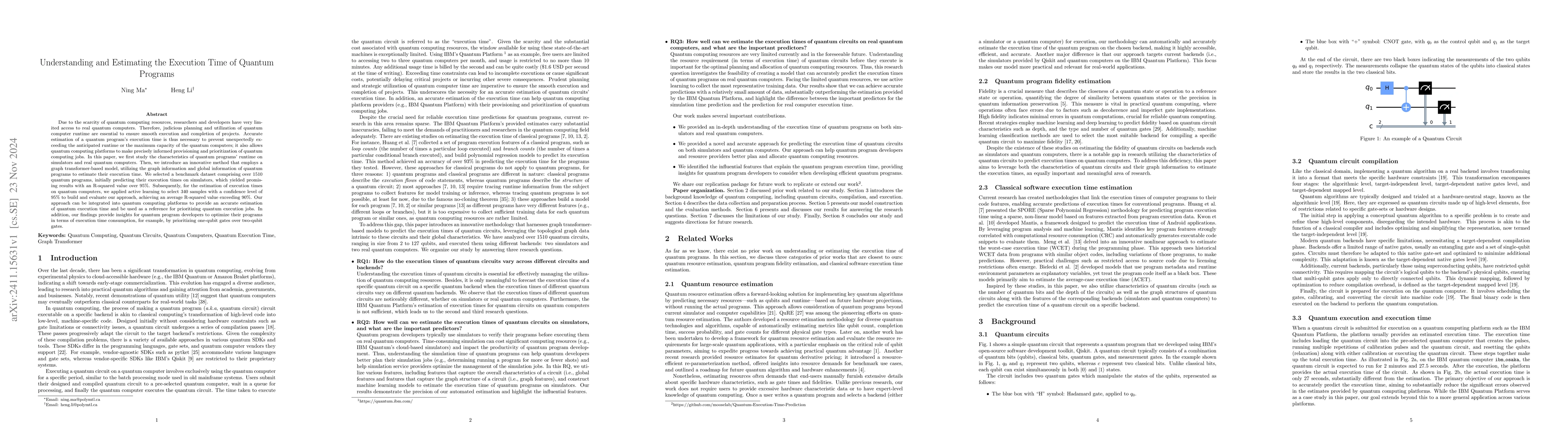 Thumbnail for Understanding and Estimating the Execution Time of Quantum Programs