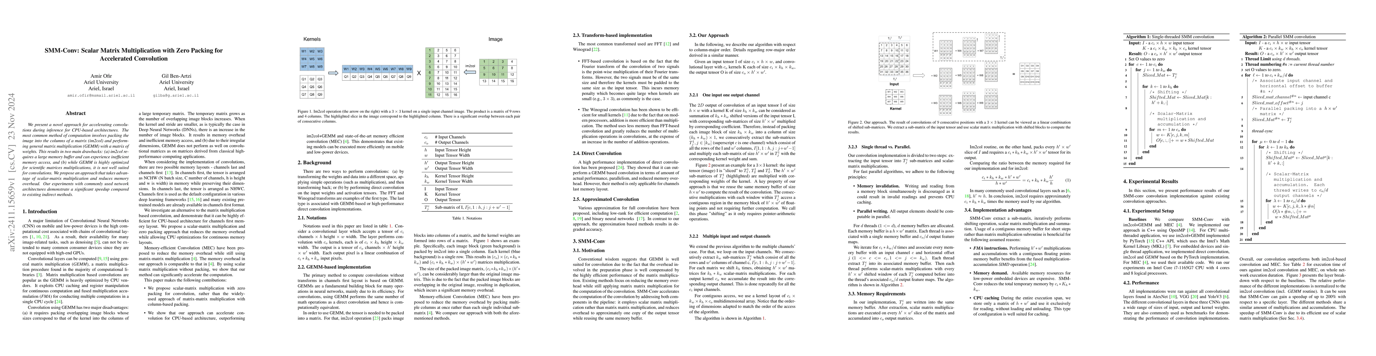 Thumbnail for SMM-Conv: Scalar Matrix Multiplication with Zero Packing for Accelerated
  Convolution