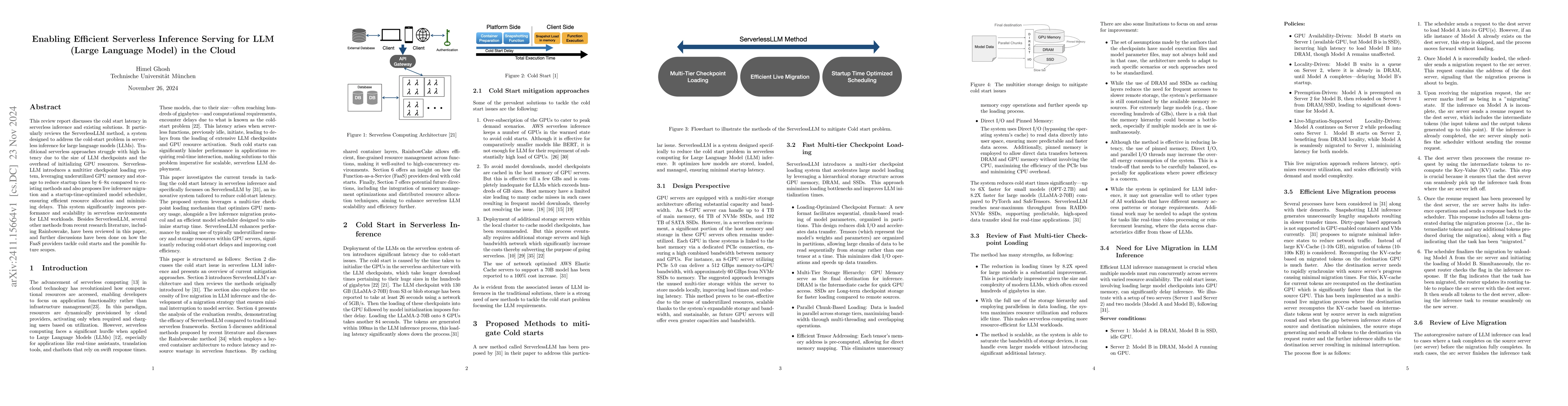 Thumbnail for Enabling Efficient Serverless Inference Serving for LLM (Large Language
  Model) in the Cloud