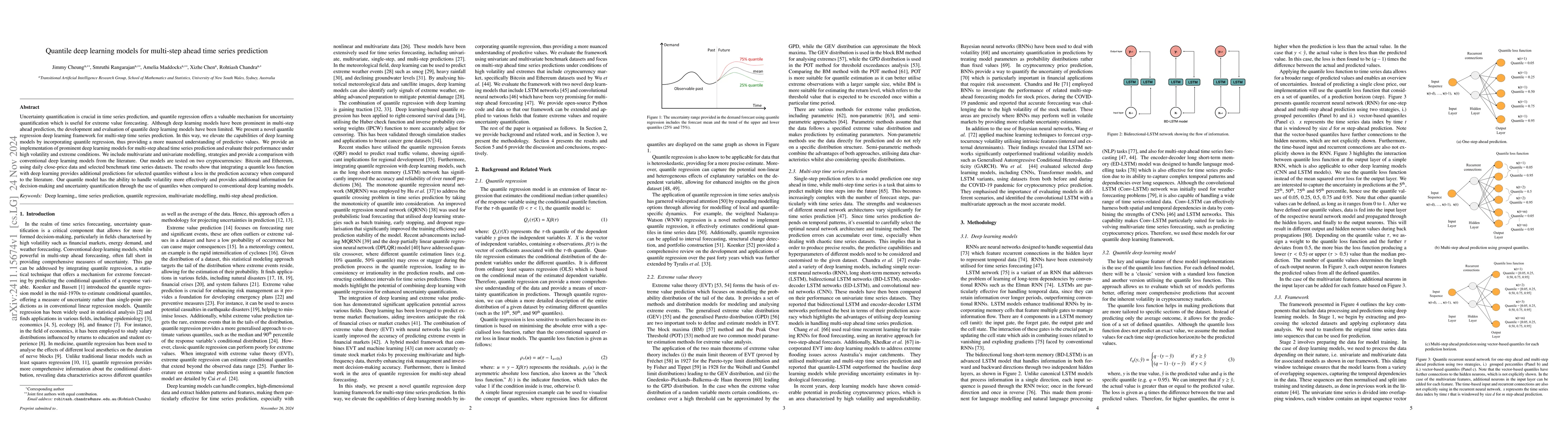 Thumbnail for Quantile deep learning models for multi-step ahead time series
  prediction