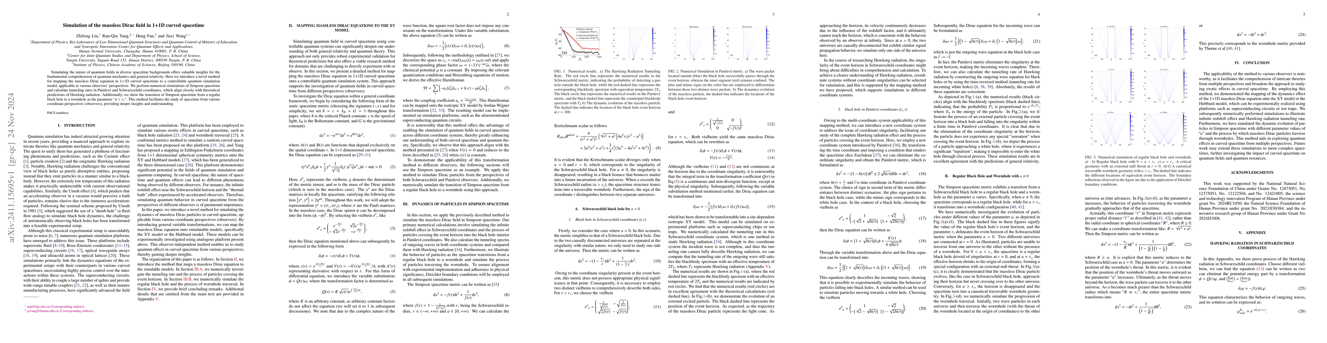 Thumbnail for Simulation of the massless Dirac field in 1+1D curved spacetime