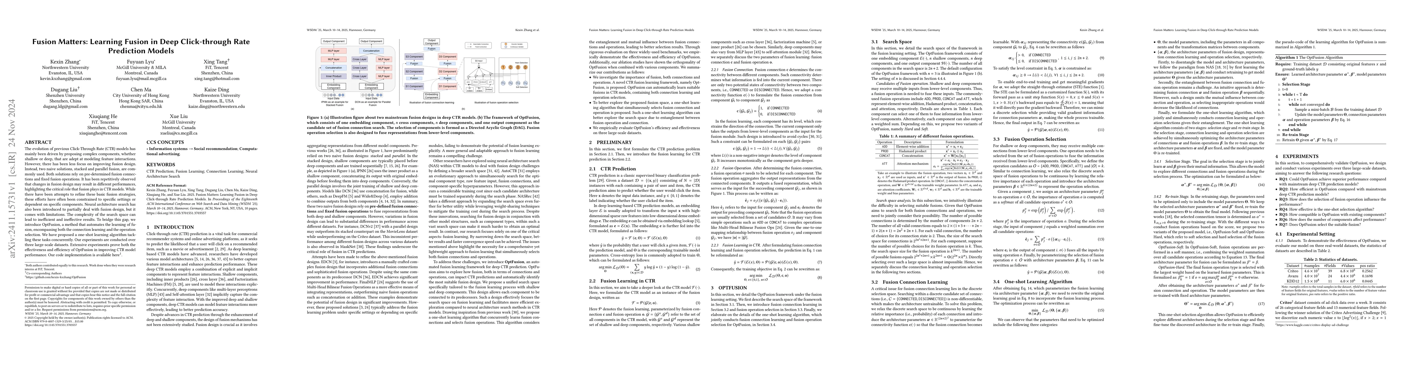 Thumbnail for Fusion Matters: Learning Fusion in Deep Click-through Rate Prediction
  Models