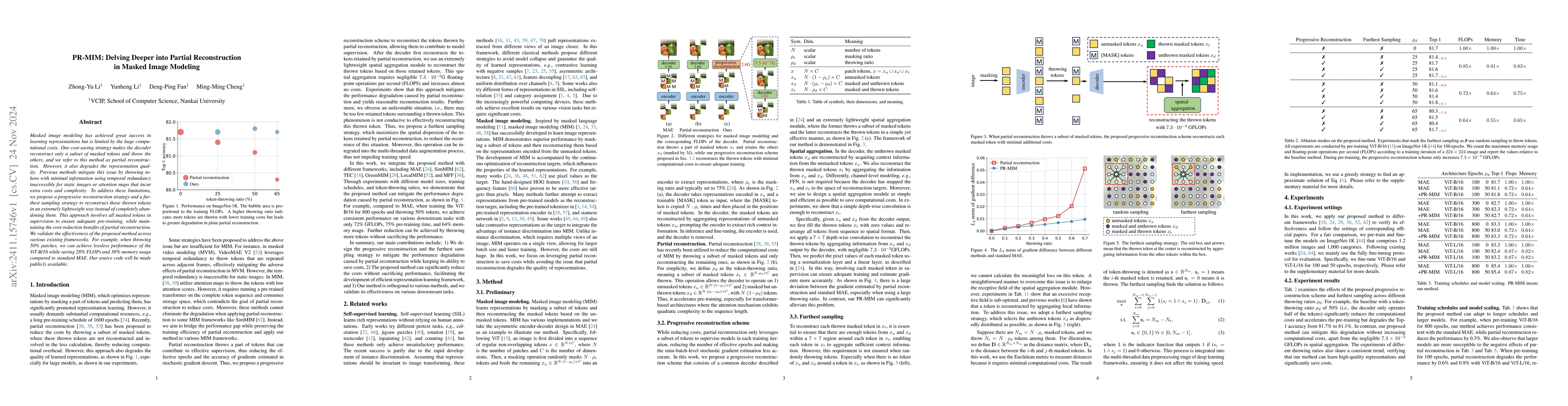 Thumbnail for PR-MIM: Delving Deeper into Partial Reconstruction in Masked Image
  Modeling