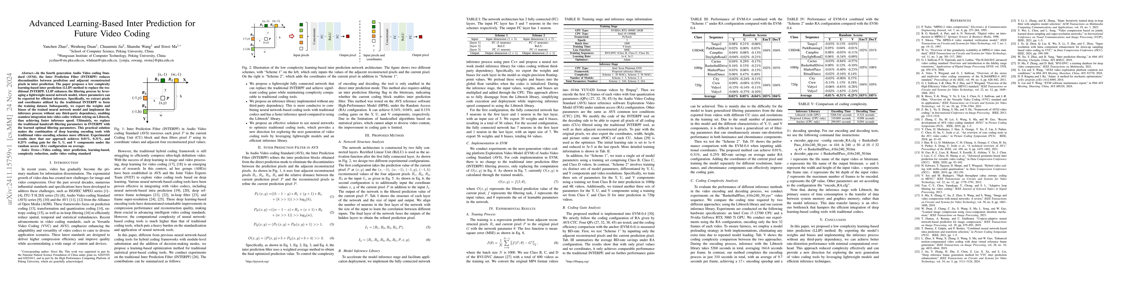 Thumbnail for Advanced Learning-Based Inter Prediction for Future Video Coding