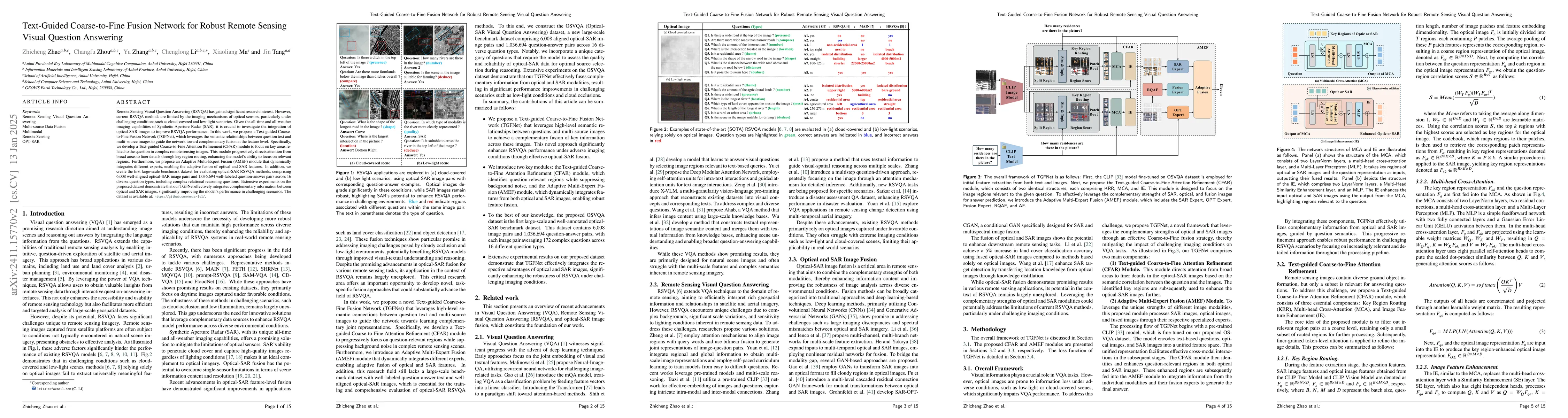 Thumbnail for Text-Guided Coarse-to-Fine Fusion Network for Robust Remote Sensing
  Visual Question Answering