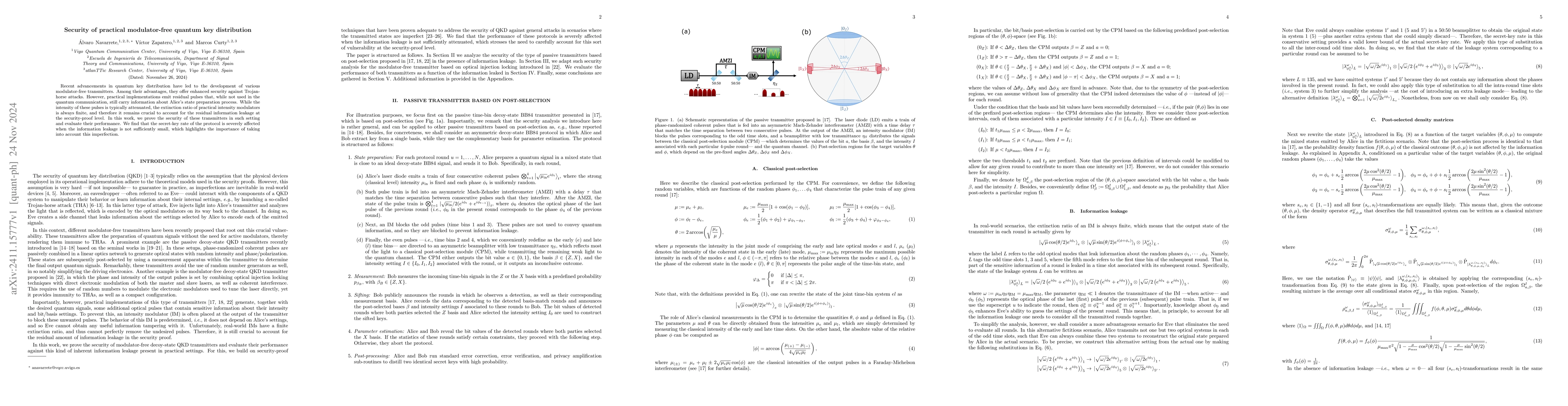 Thumbnail for Security of practical modulator-free quantum key distribution