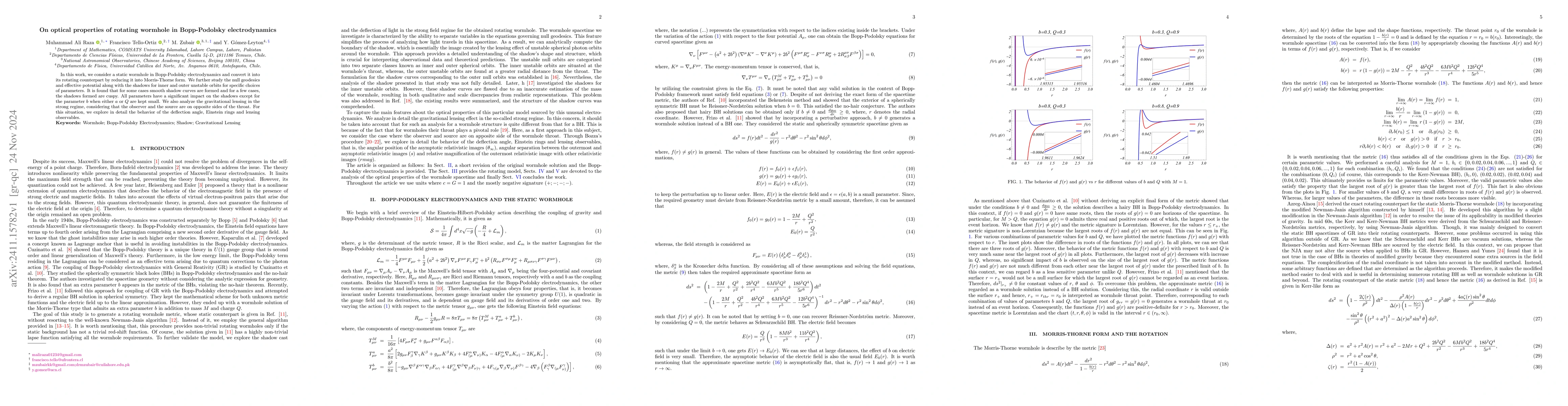 Thumbnail for Some optical properties of rotating wormhole in Bopp-Podolsky
  electrodynamics