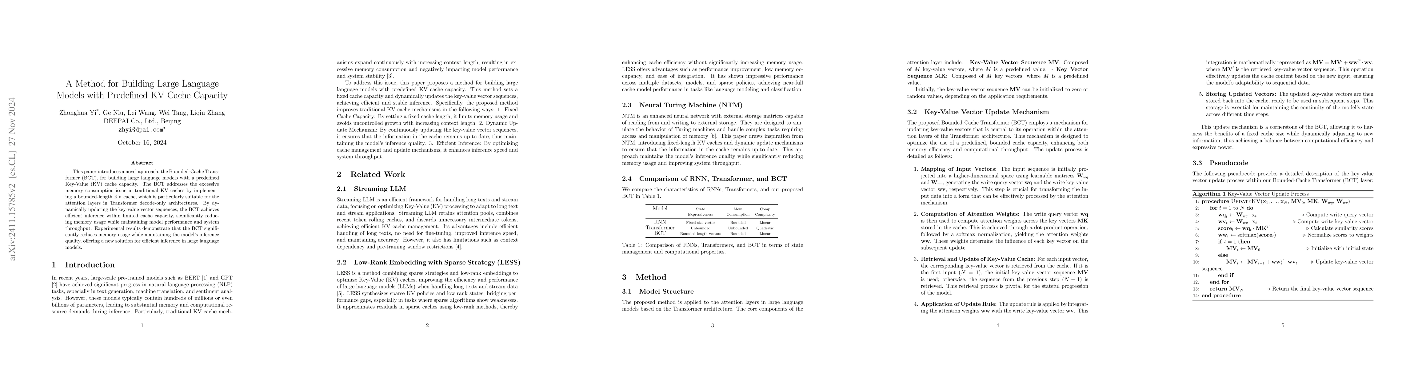 Thumbnail for A Method for Building Large Language Models with Predefined KV Cache
  Capacity