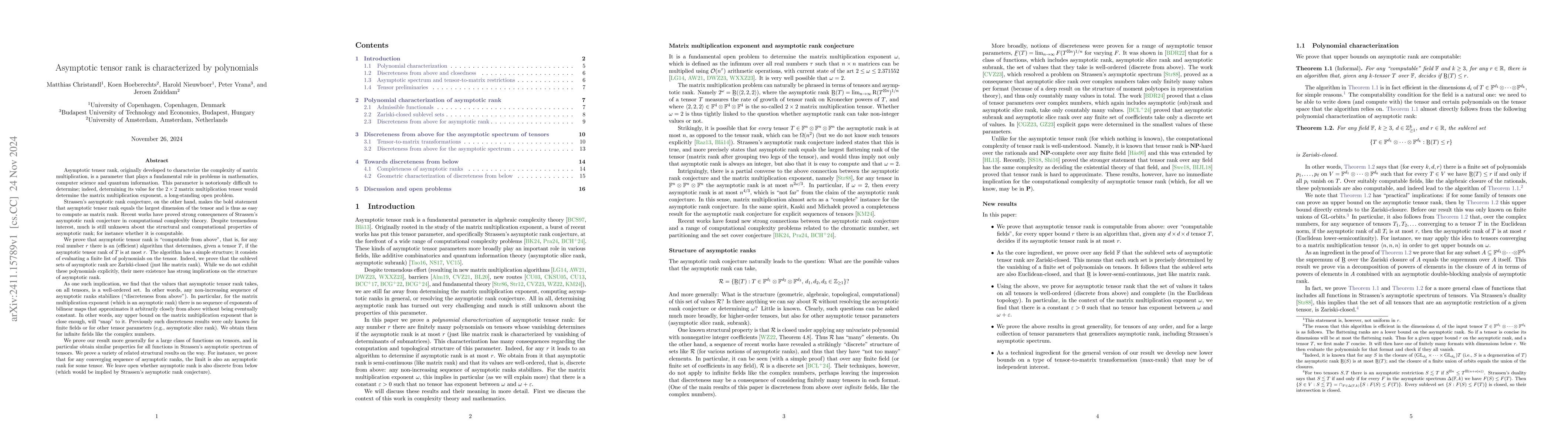 Thumbnail for Asymptotic tensor rank is characterized by polynomials