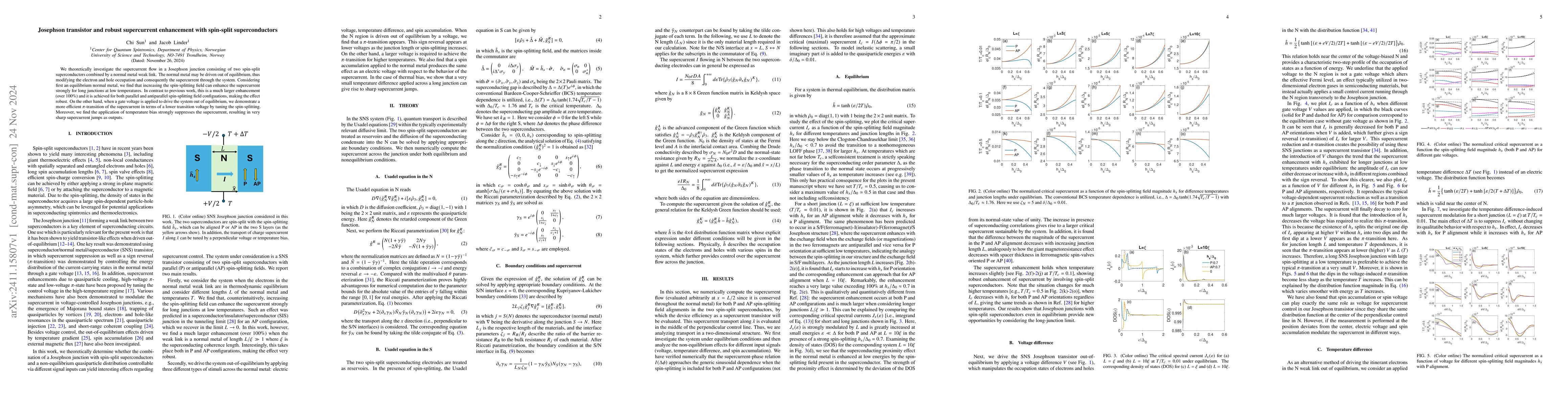 Thumbnail for Josephson transistor and robust supercurrent enhancement with spin-split
  superconductors
