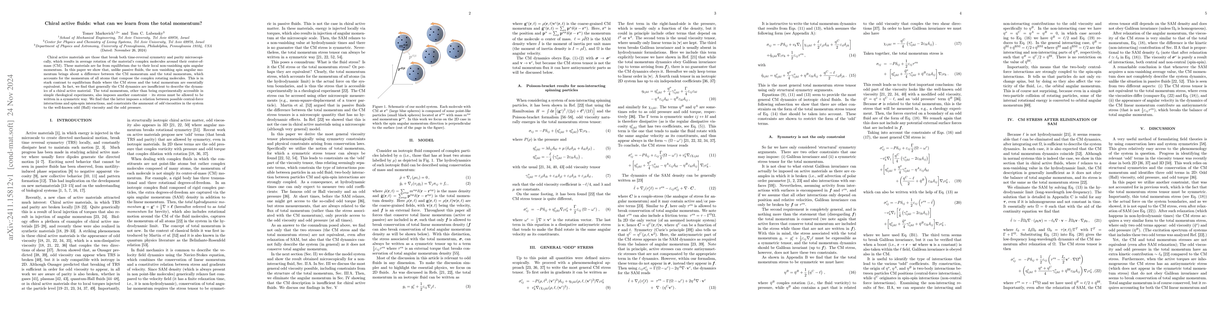 Thumbnail for Chiral active fluids: what can we learn from the total momentum?