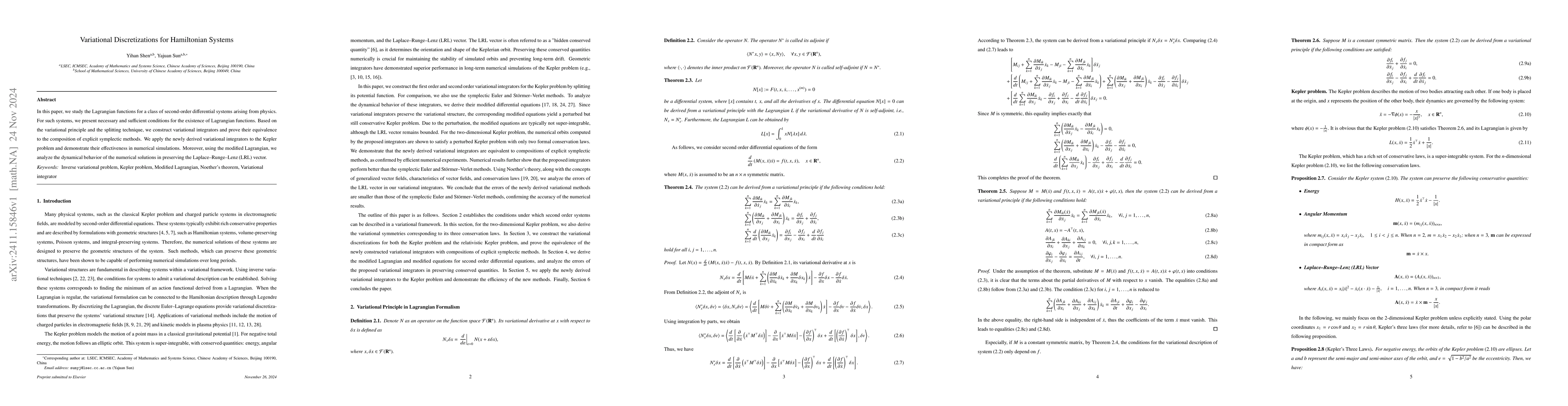 Thumbnail for Variational Discretizations for Hamiltonian Systems