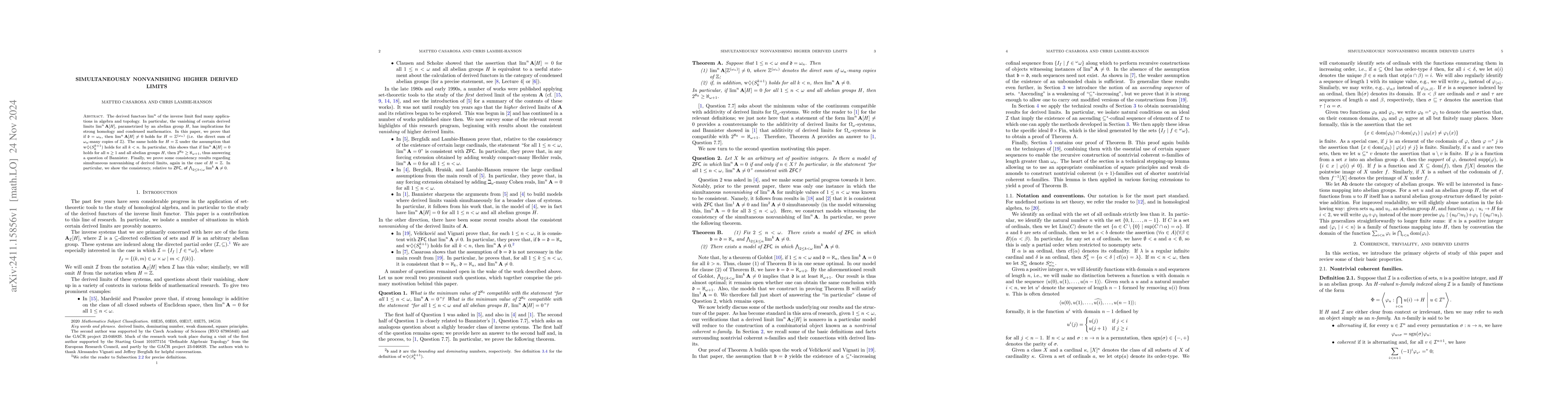 Thumbnail for Simultaneously nonvanishing higher derived limits