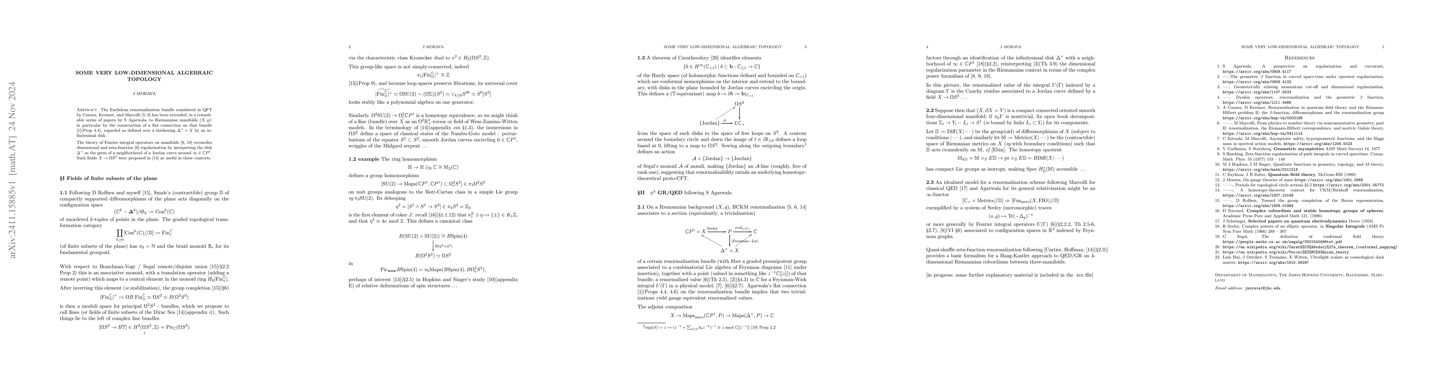 Thumbnail for Some very low-dimensional algebraic topology