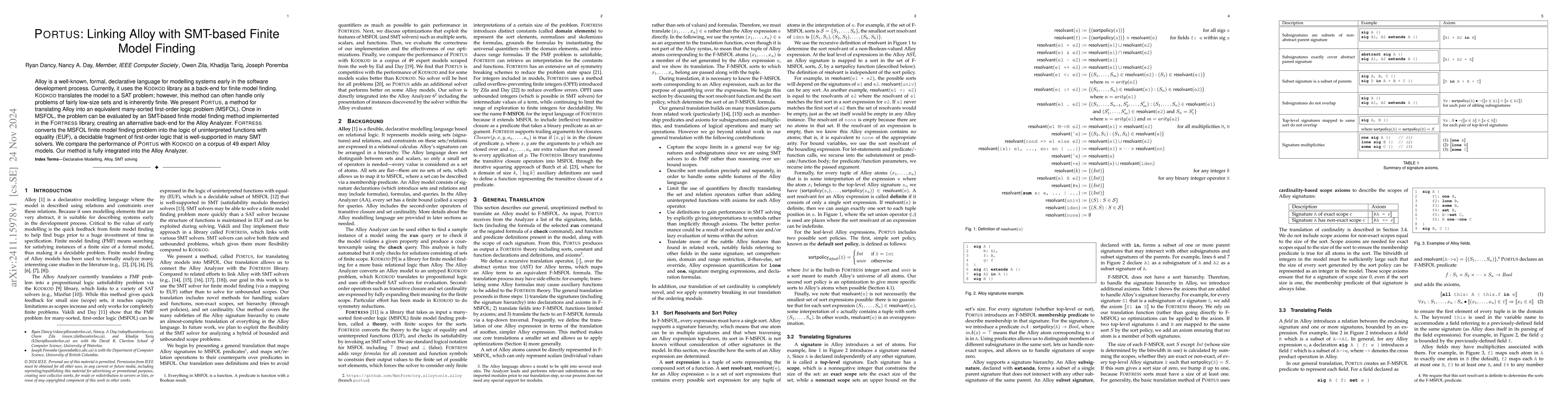 Thumbnail for Portus: Linking Alloy with SMT-based Finite Model Finding