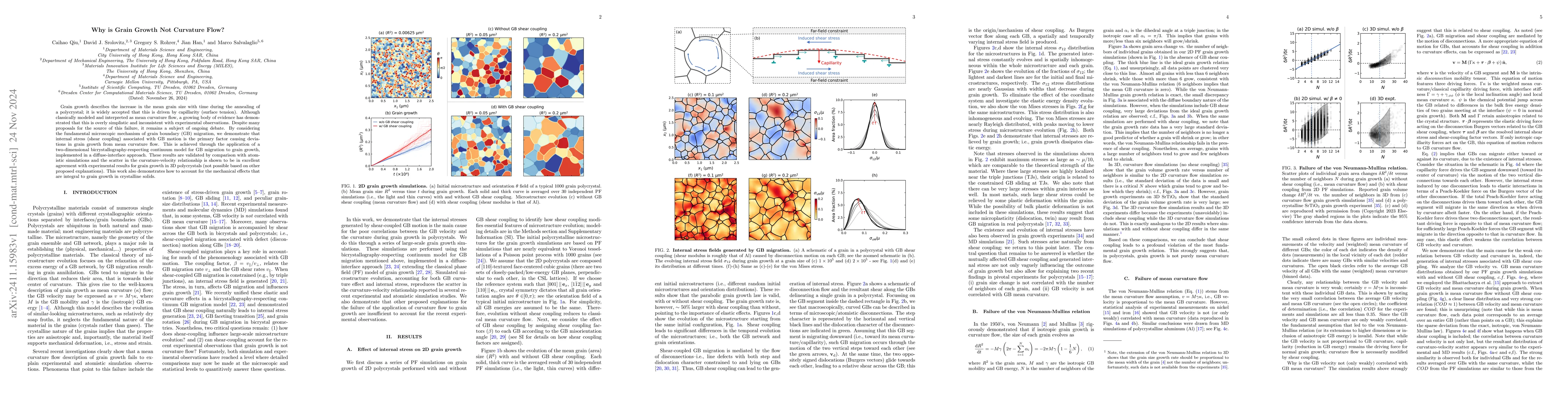 Thumbnail for Why is Grain Growth Not Curvature Flow?