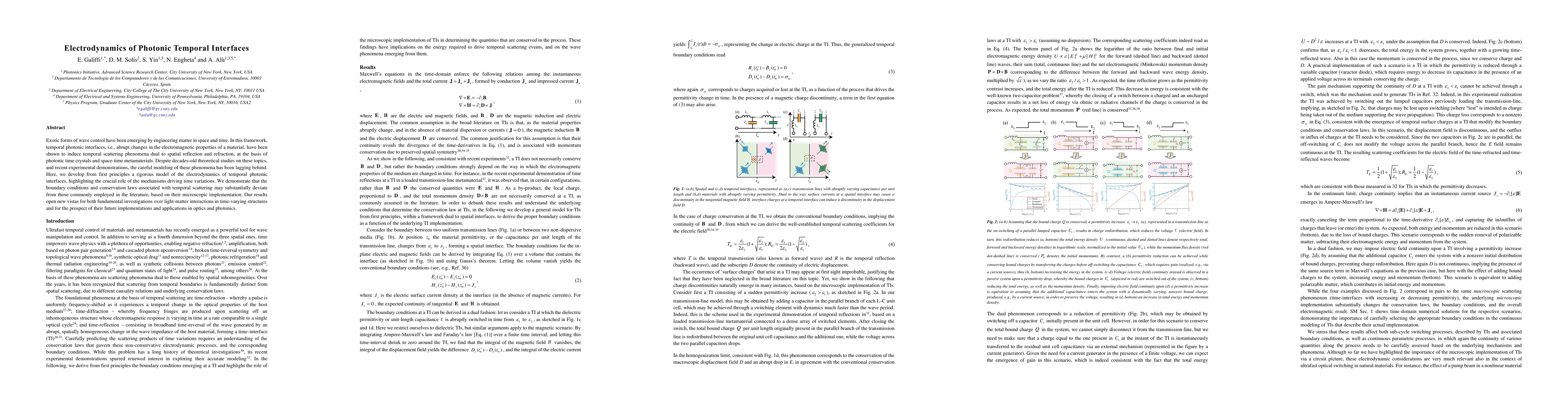 Thumbnail for Electrodynamics of Photonic Temporal Interfaces