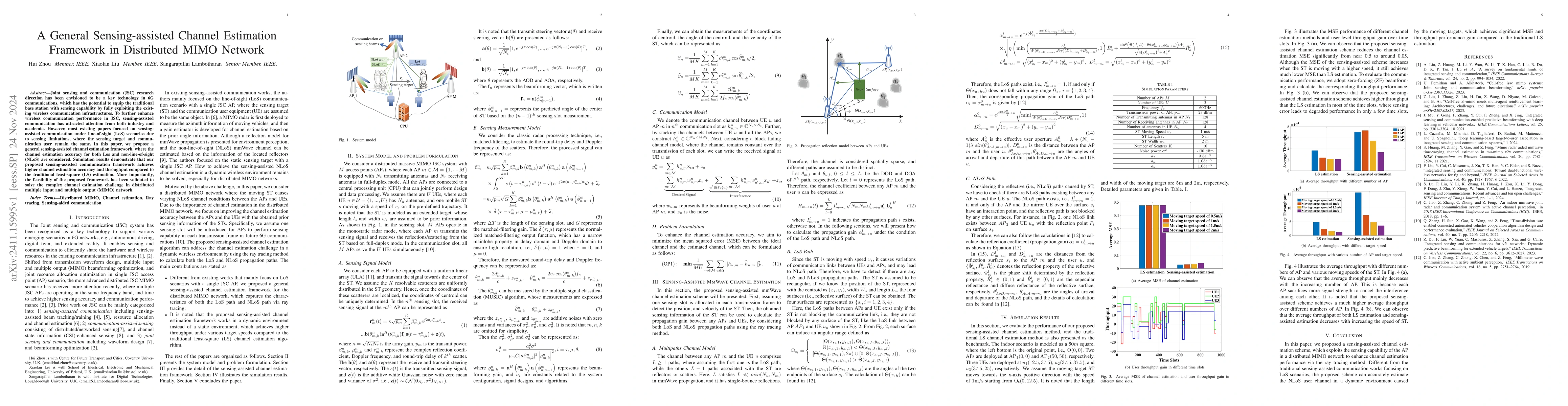 Thumbnail for A General Sensing-assisted Channel Estimation Framework in Distributed
  MIMO Network