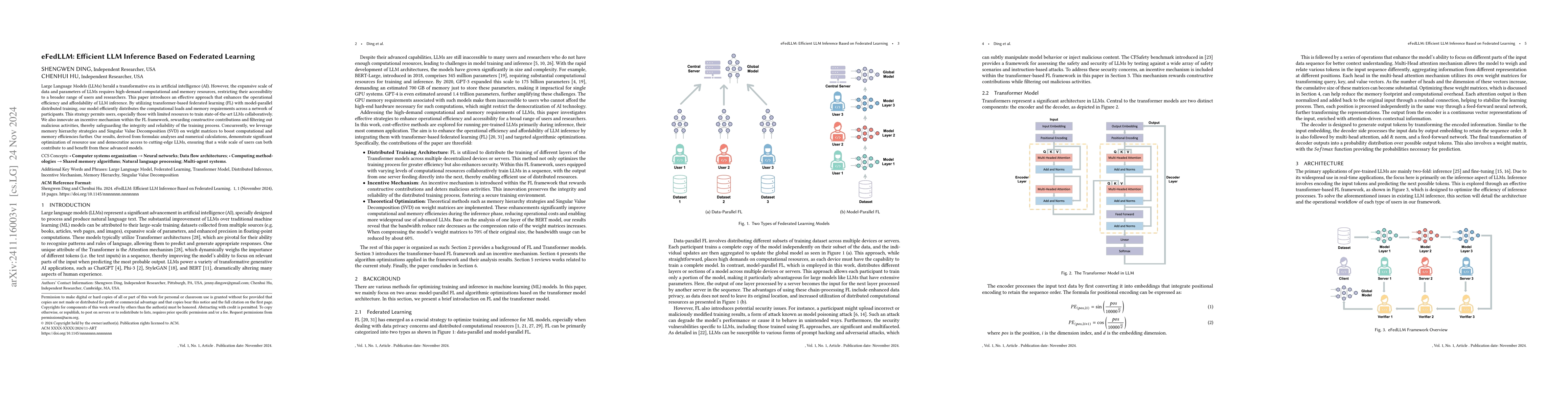Thumbnail for eFedLLM: Efficient LLM Inference Based on Federated Learning