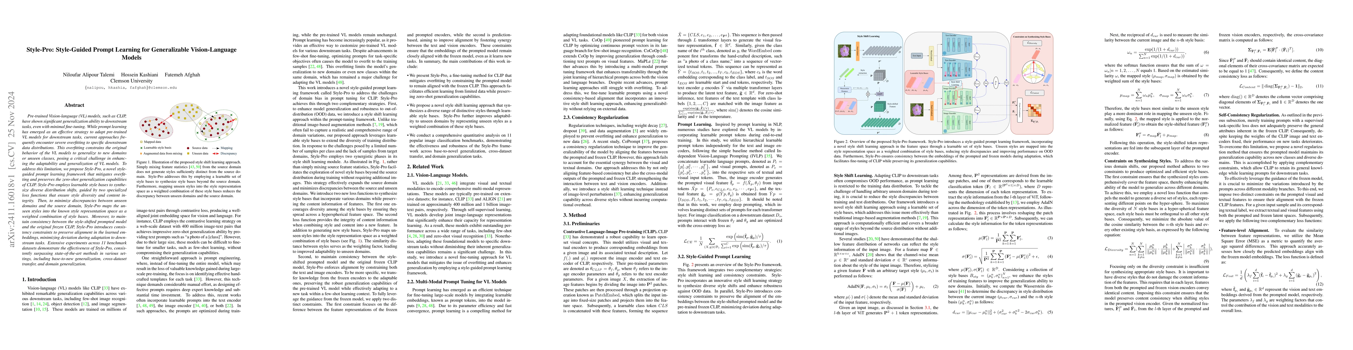 Thumbnail for Style-Pro: Style-Guided Prompt Learning for Generalizable
  Vision-Language Models