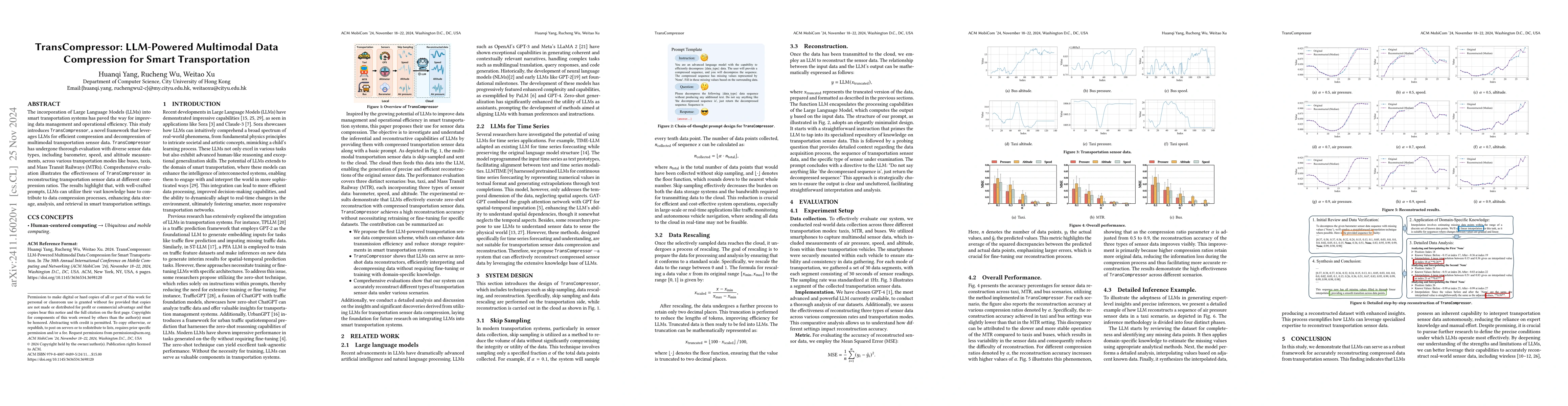 Thumbnail for TransCompressor: LLM-Powered Multimodal Data Compression for Smart
  Transportation