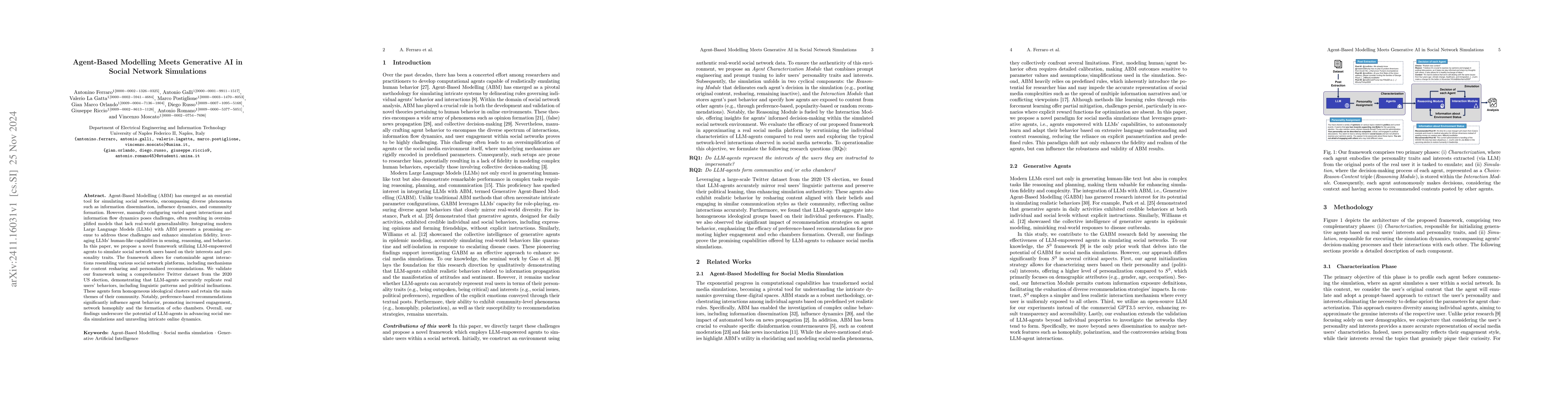 Thumbnail for Agent-Based Modelling Meets Generative AI in Social Network Simulations