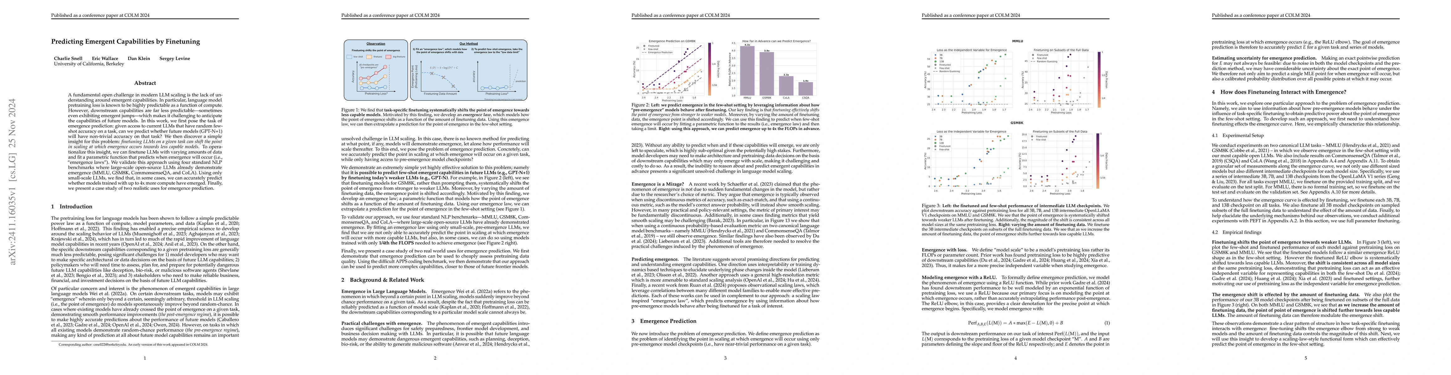 Thumbnail for Predicting Emergent Capabilities by Finetuning
