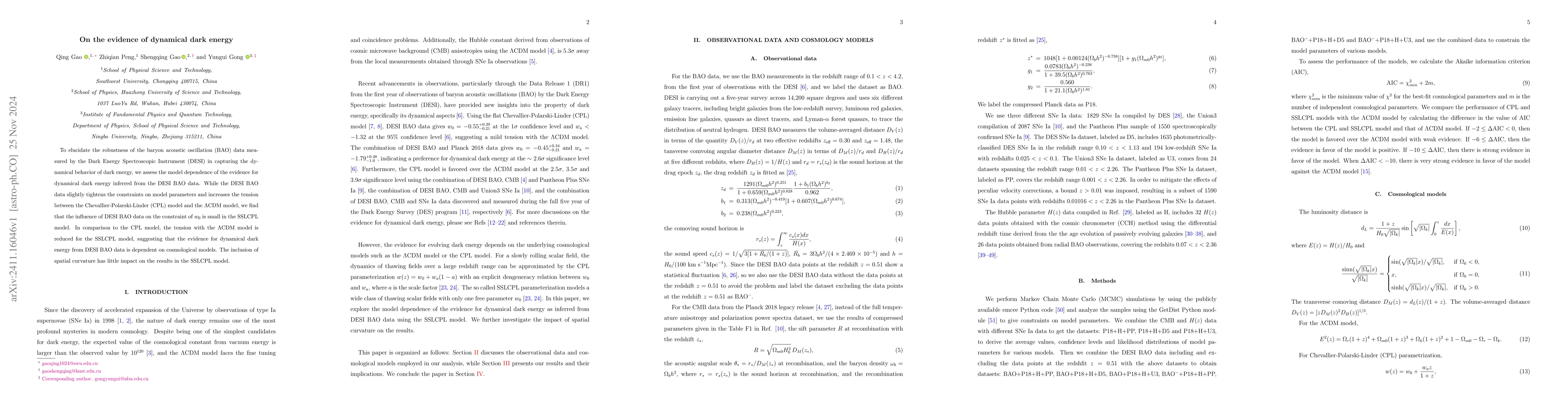 Thumbnail for On the evidence of dynamical dark energy