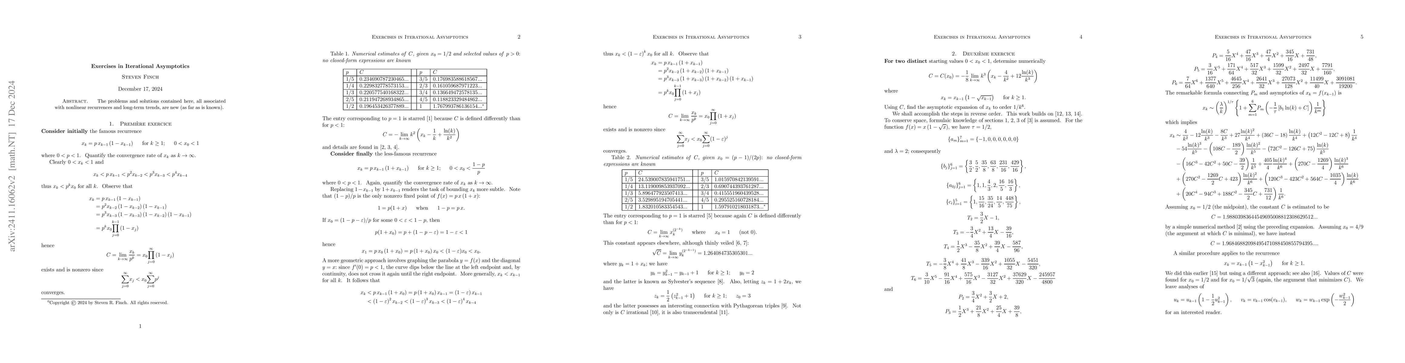 Thumbnail for Exercises in Iterational Asymptotics